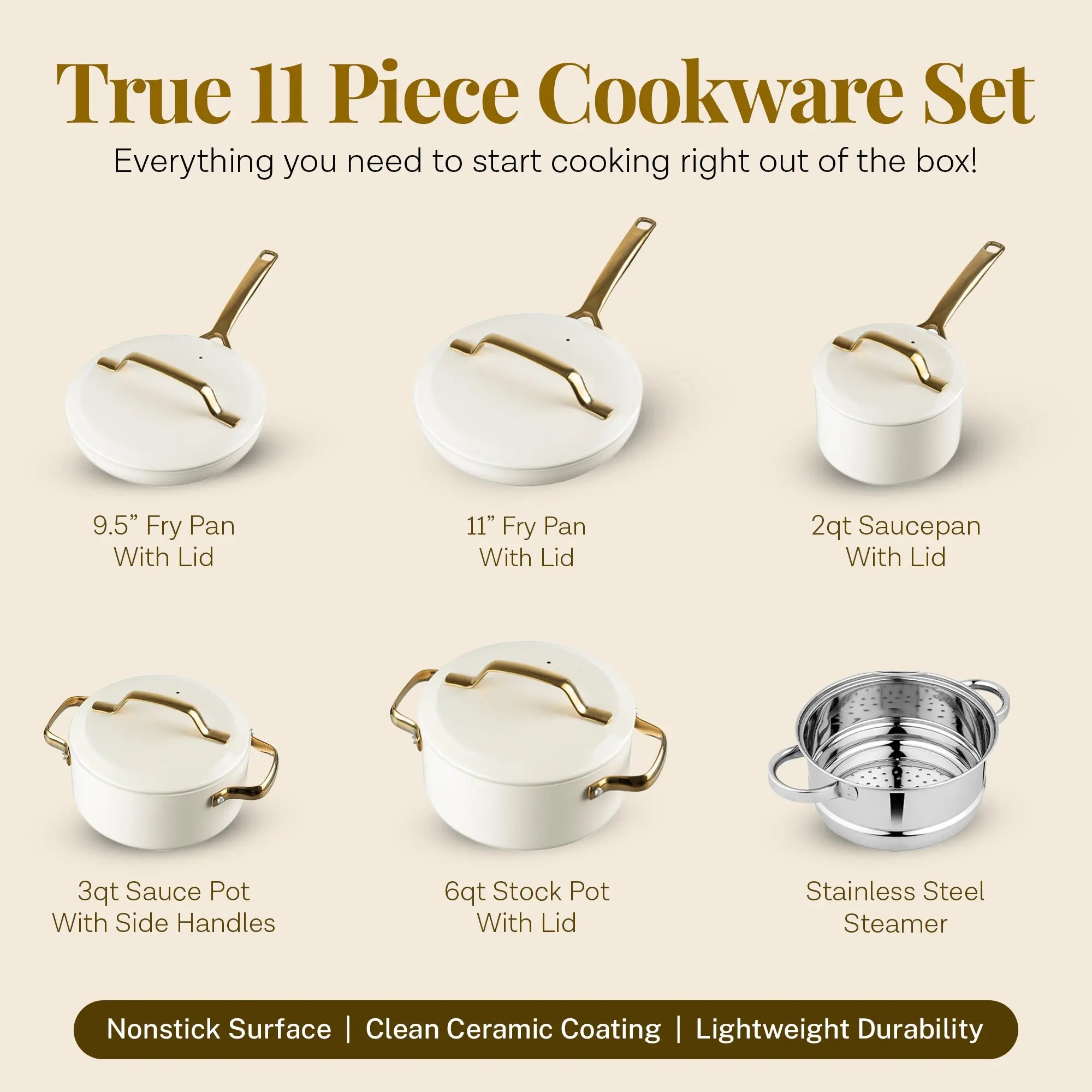 Gotham Steel Modern Collection 11-Piece Cookware Set - Image 2