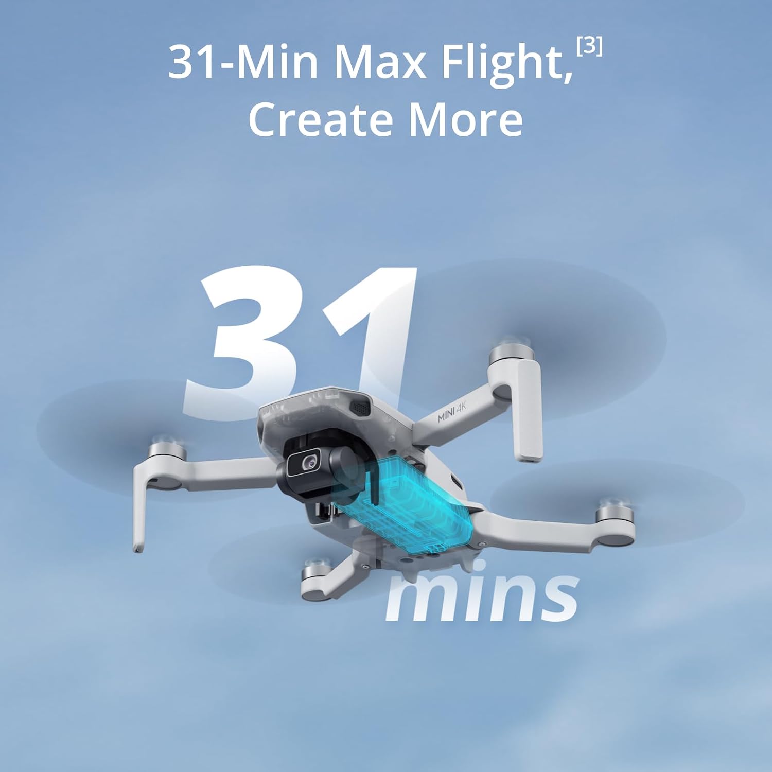 DJI Mini 4K, Drone with 4K UHD Camera for Adults, Under 249 g, 3-Axis Gimbal Stabilization, 10km Video Transmission, Auto Return, Wind Resistance, 1 Battery for 31-Min Max Flight Time, Intelligent - Image 5
