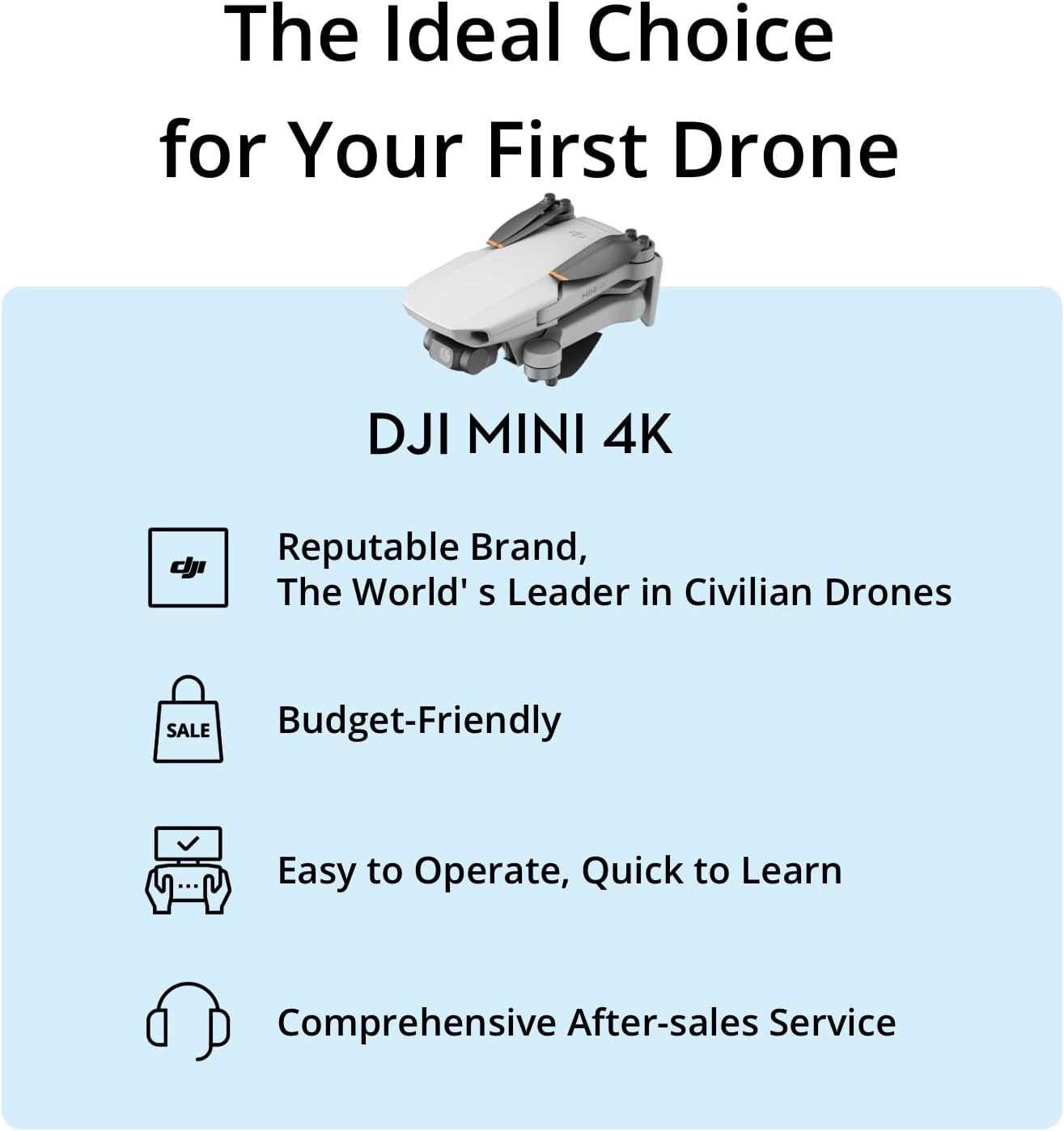 DJI Mini 4K, Drone with 4K UHD Camera for Adults, Under 249 g, 3-Axis Gimbal Stabilization, 10km Video Transmission, Auto Return, Wind Resistance, 1 Battery for 31-Min Max Flight Time, Intelligent - Image 13