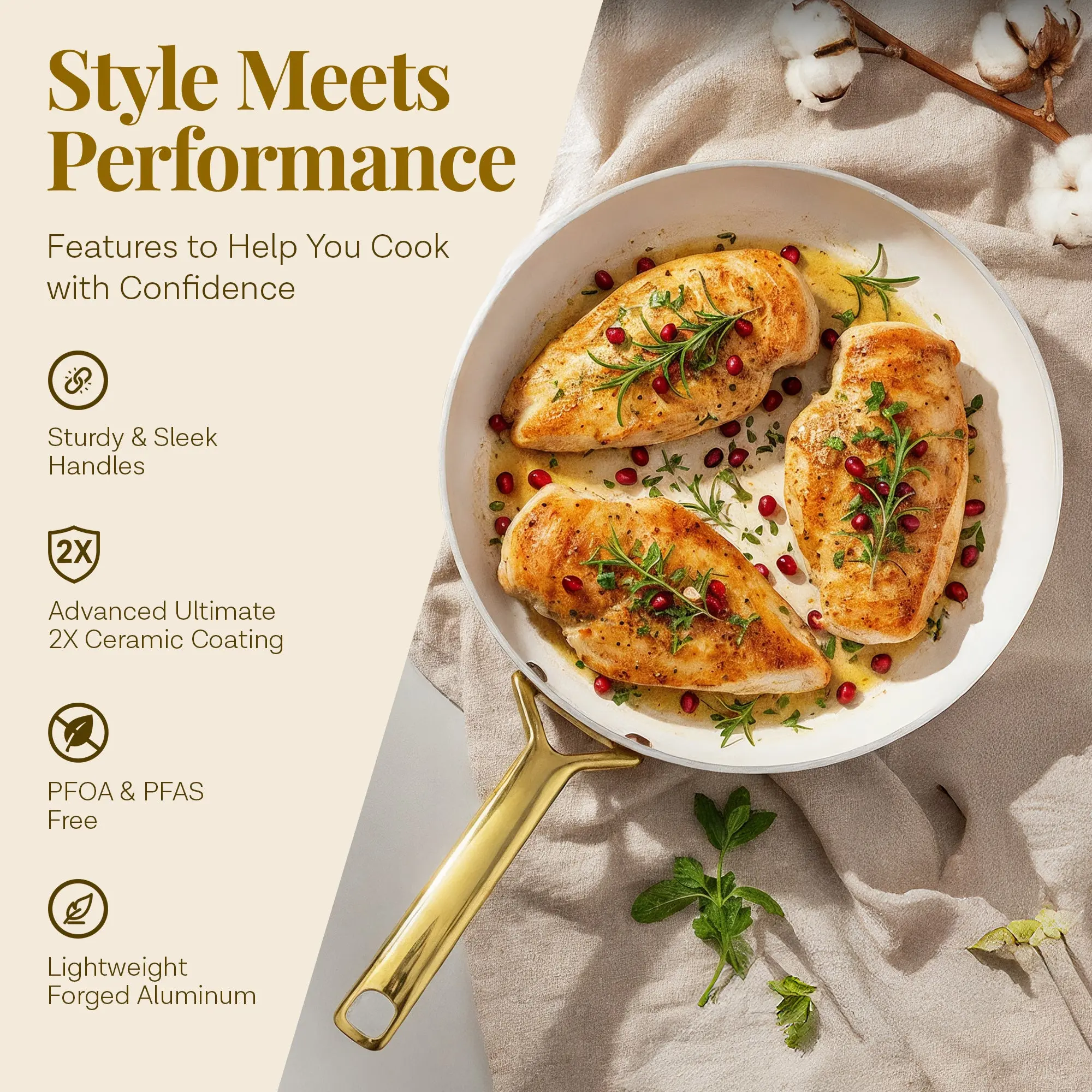 Gotham Steel Modern Collection 11-Piece Cookware Set - Image 5
