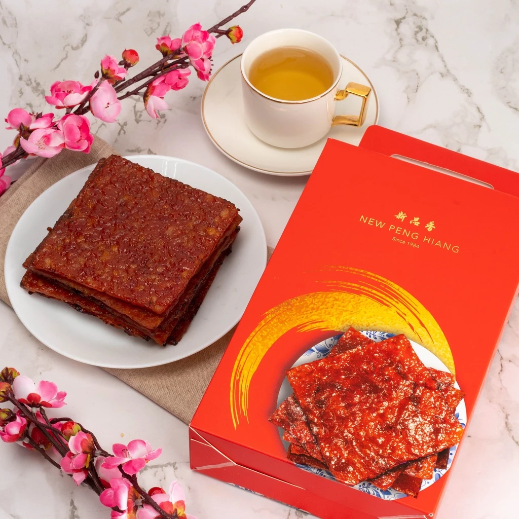 NEW PENG HIANG 500G Tender Pork Bak Kwa (Vacuum-Packed) 传统手工肉干(真空包装)